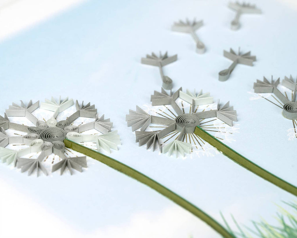 Quilled Greeting Card, "Dandelions"