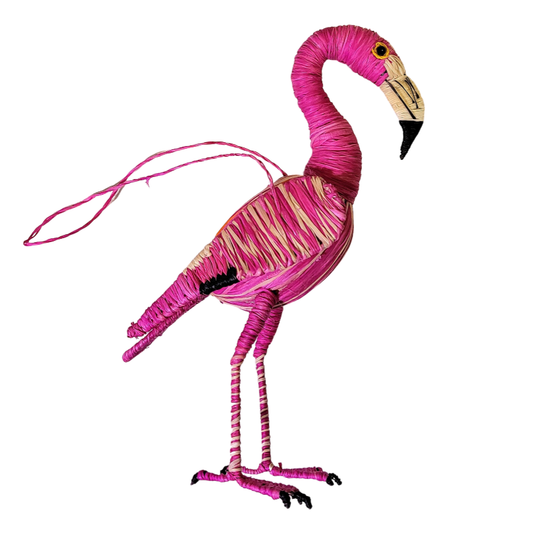 Flamingo Woven Ornament