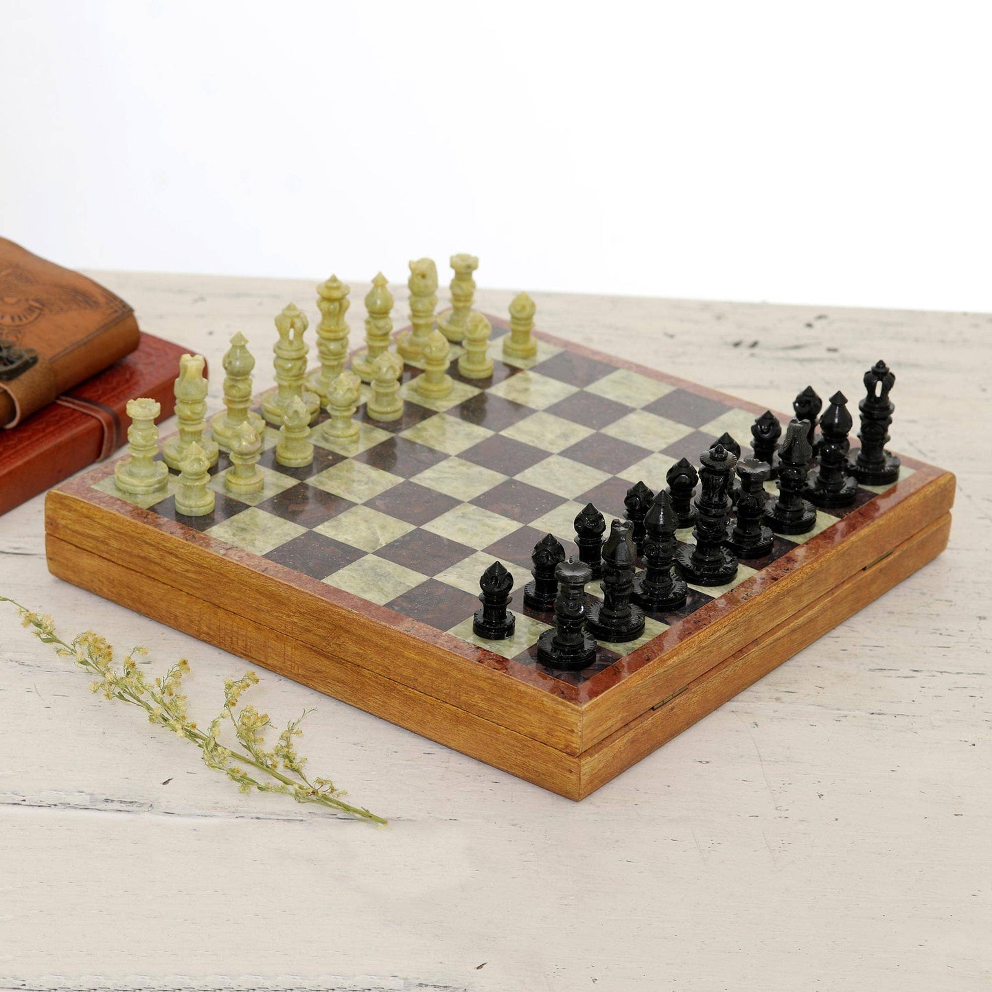 Royal Charm Soapstone Chess Set