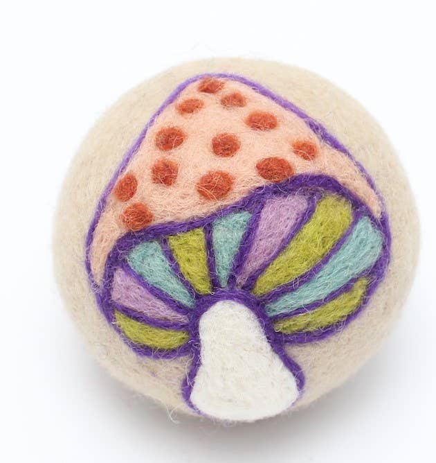 Eco Wool Dryer Balls, "Mushrooms"