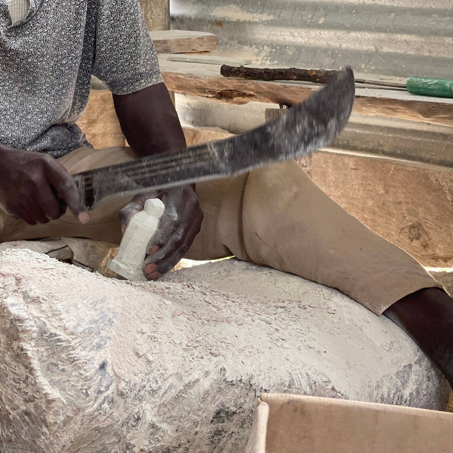 Kenyan Soapstone Nativity, 9 pieces