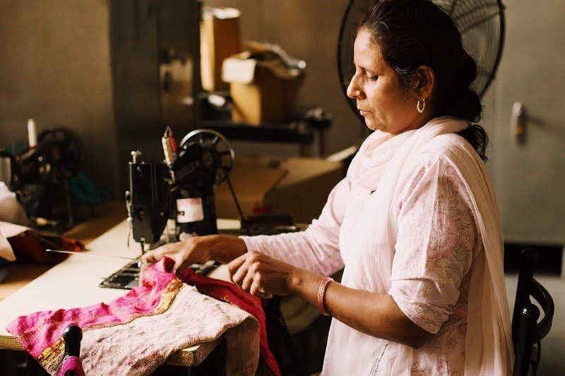 Gift Bag, "Upcycled Silk Sari"