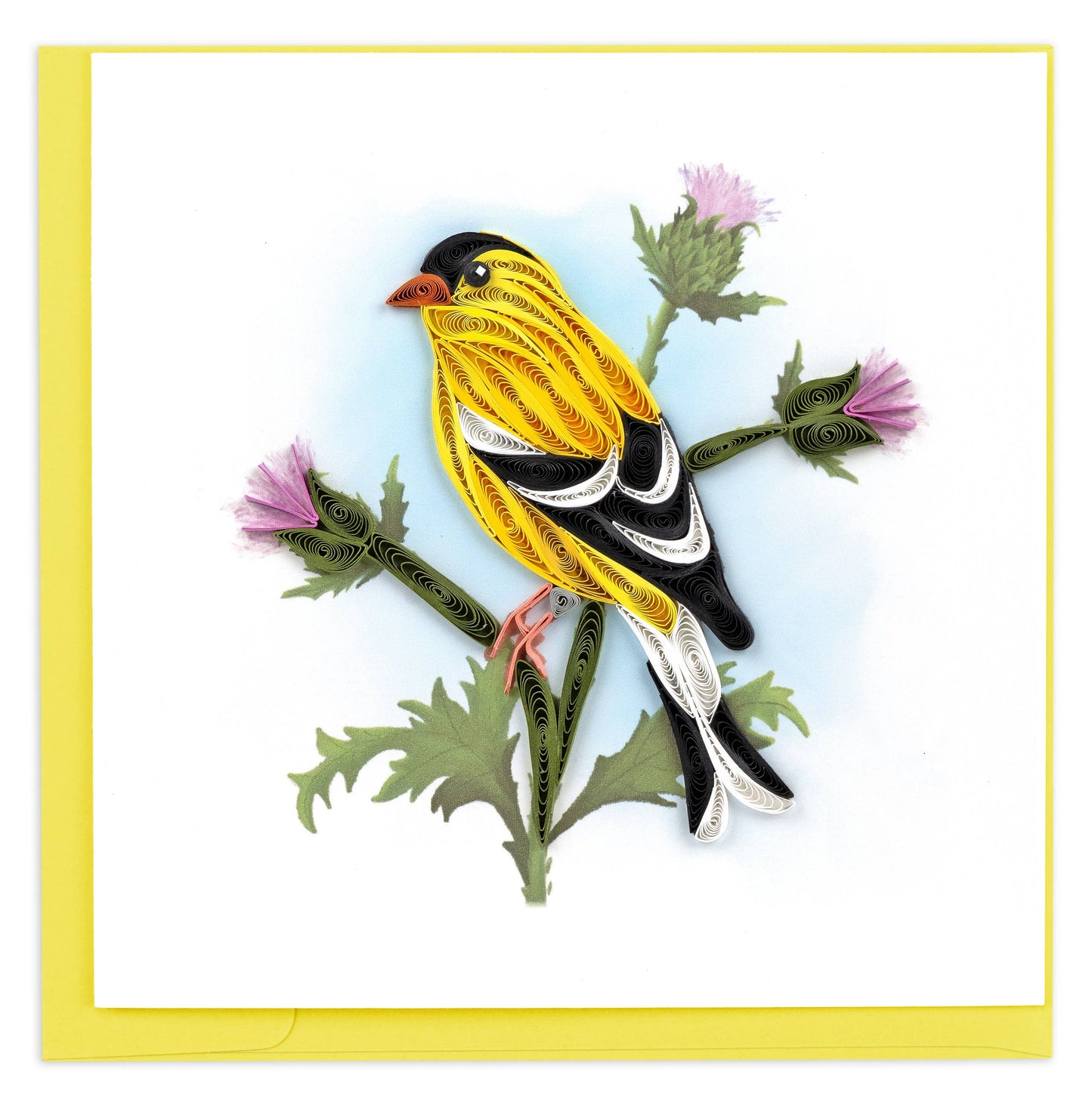 Quilled Greeting Card, "American Goldfinch"