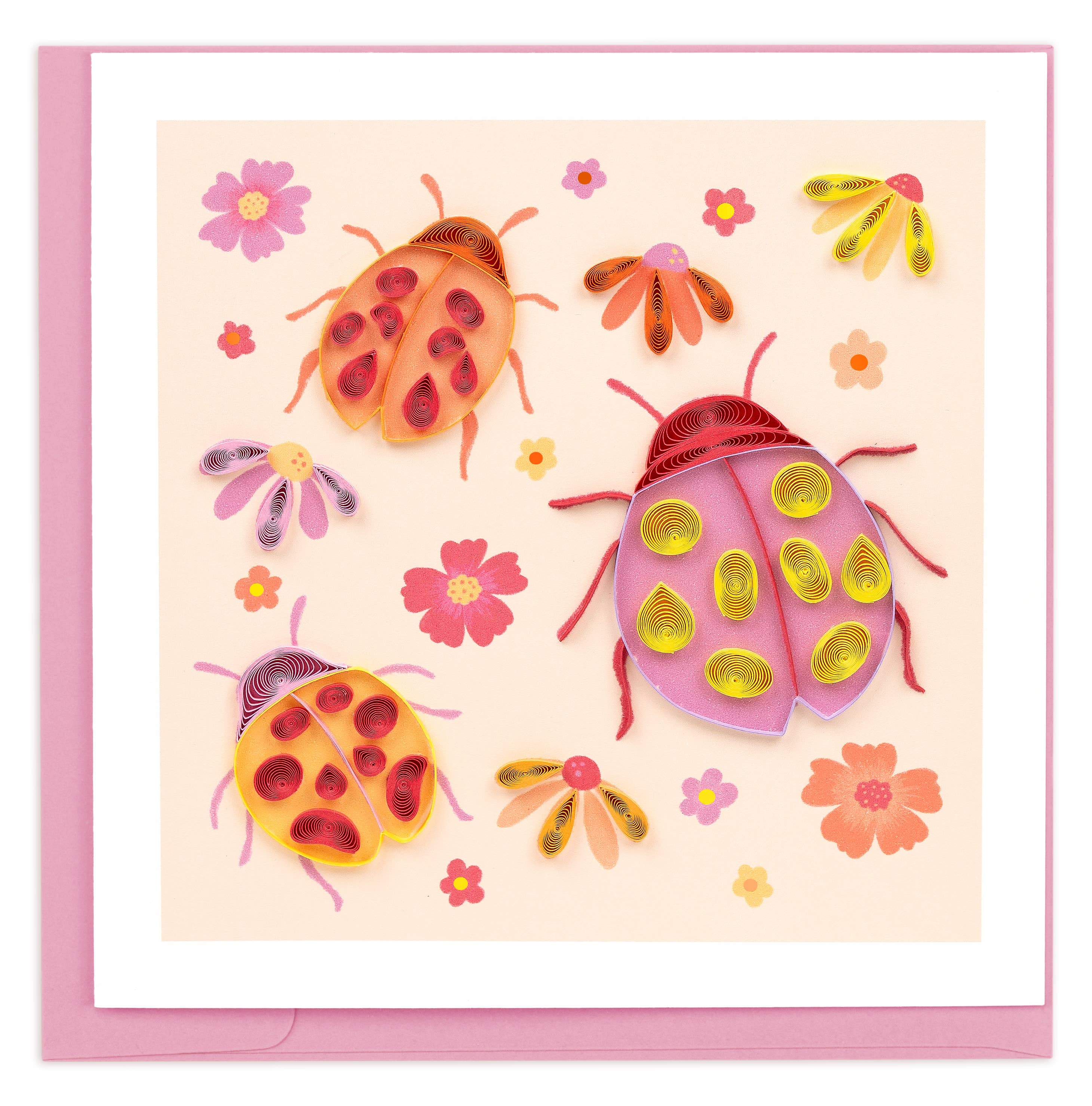 Lady Bugs with Flowers
