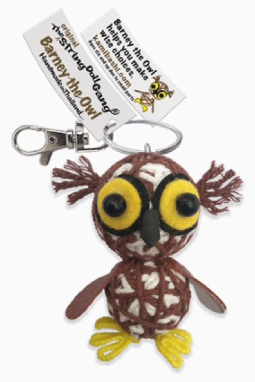 Keychain String Doll, "Barney the Owl"