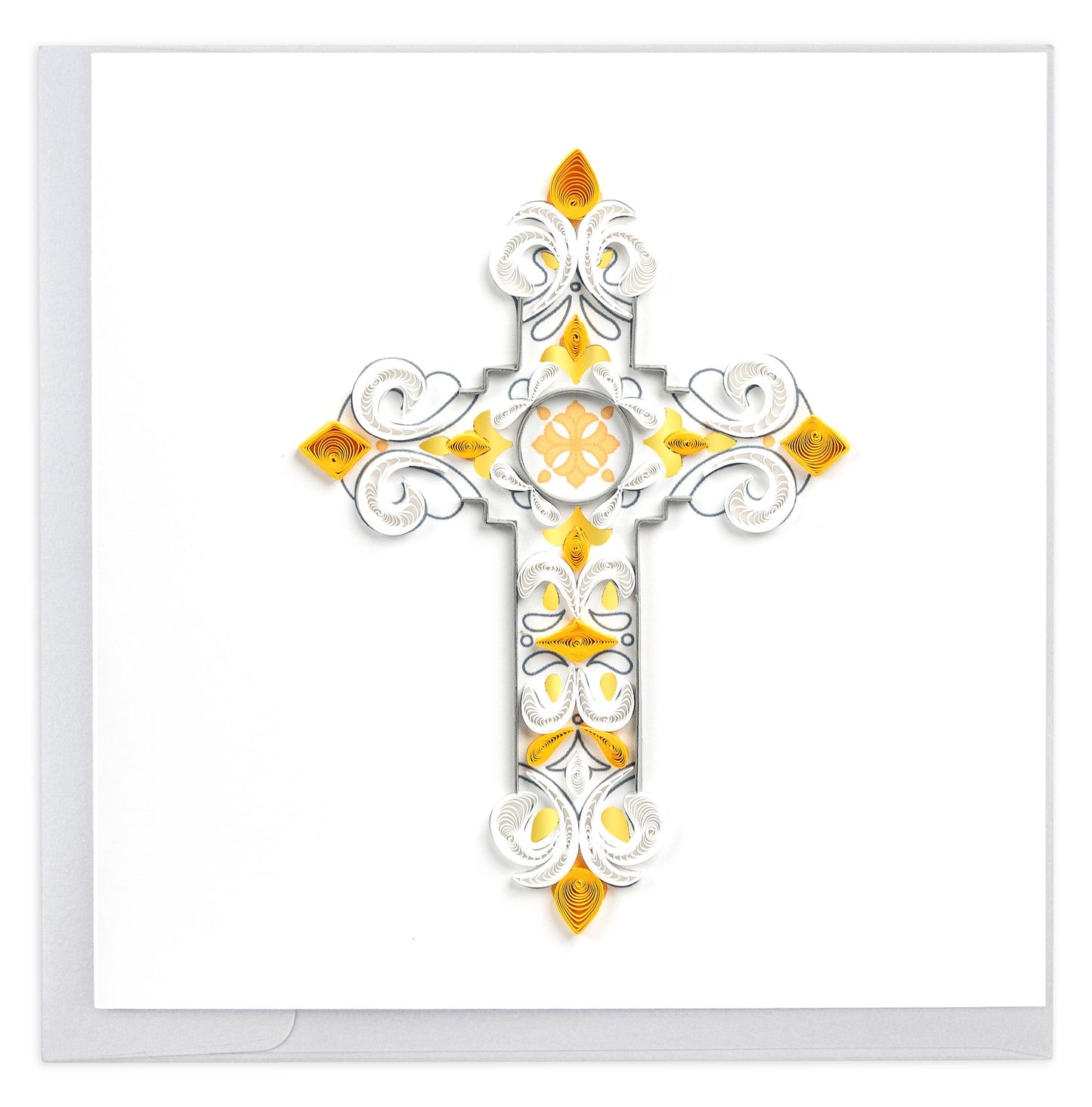 Quilled Greeting Card, "Ornate Cross"