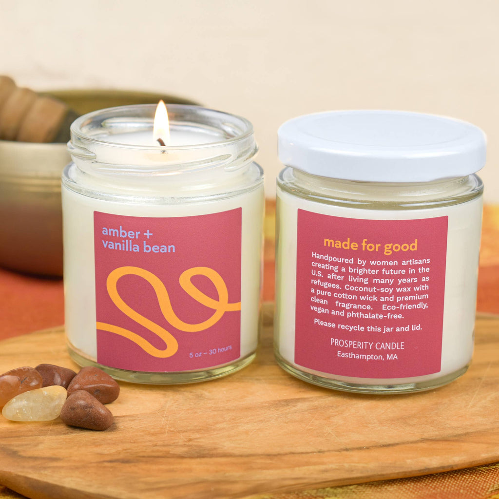 Harvest Glass Jar Candle - Amber + Vanilla Bean