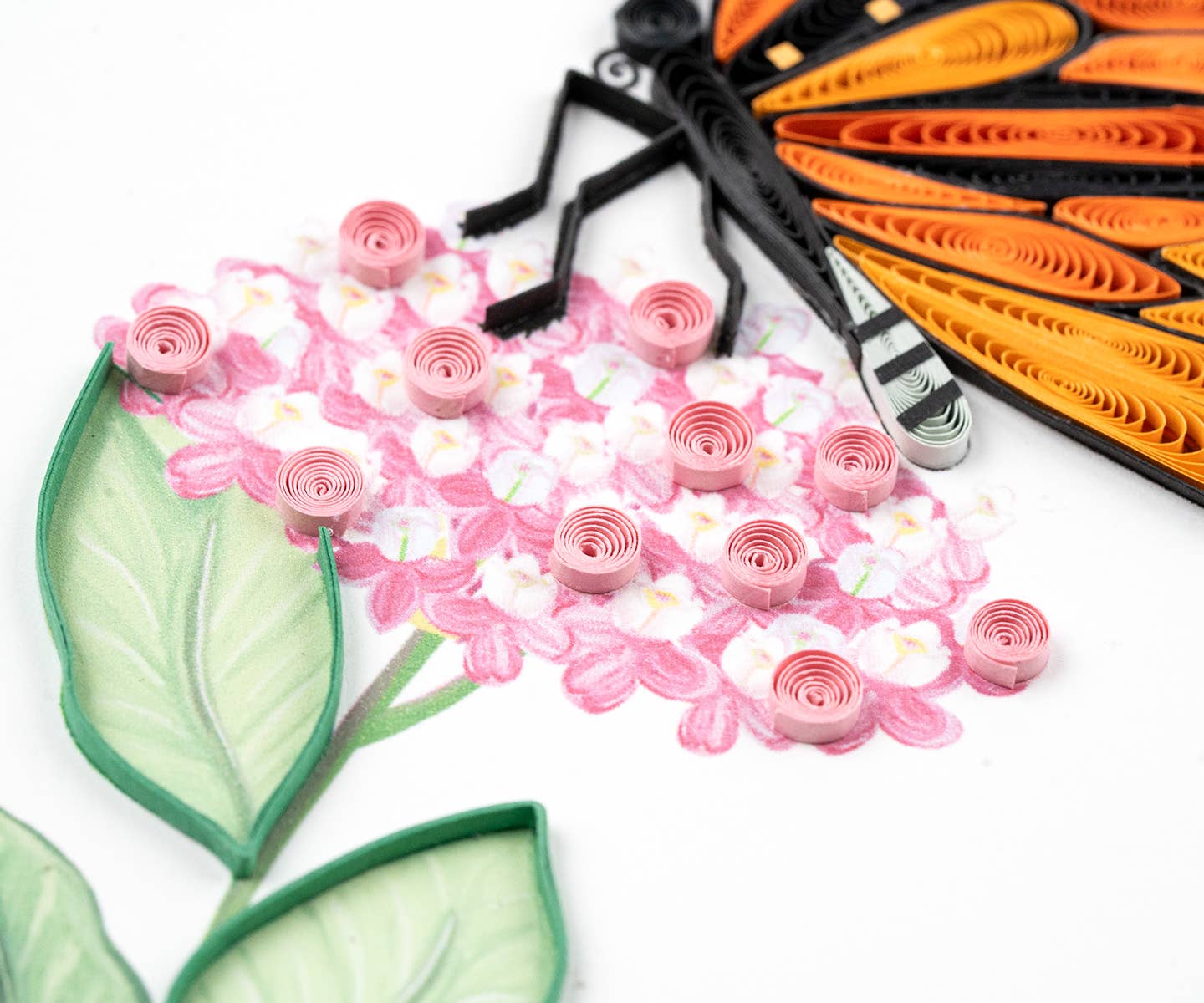 Quilled Greeting Card, "Monarch Milkweed Butterfly"