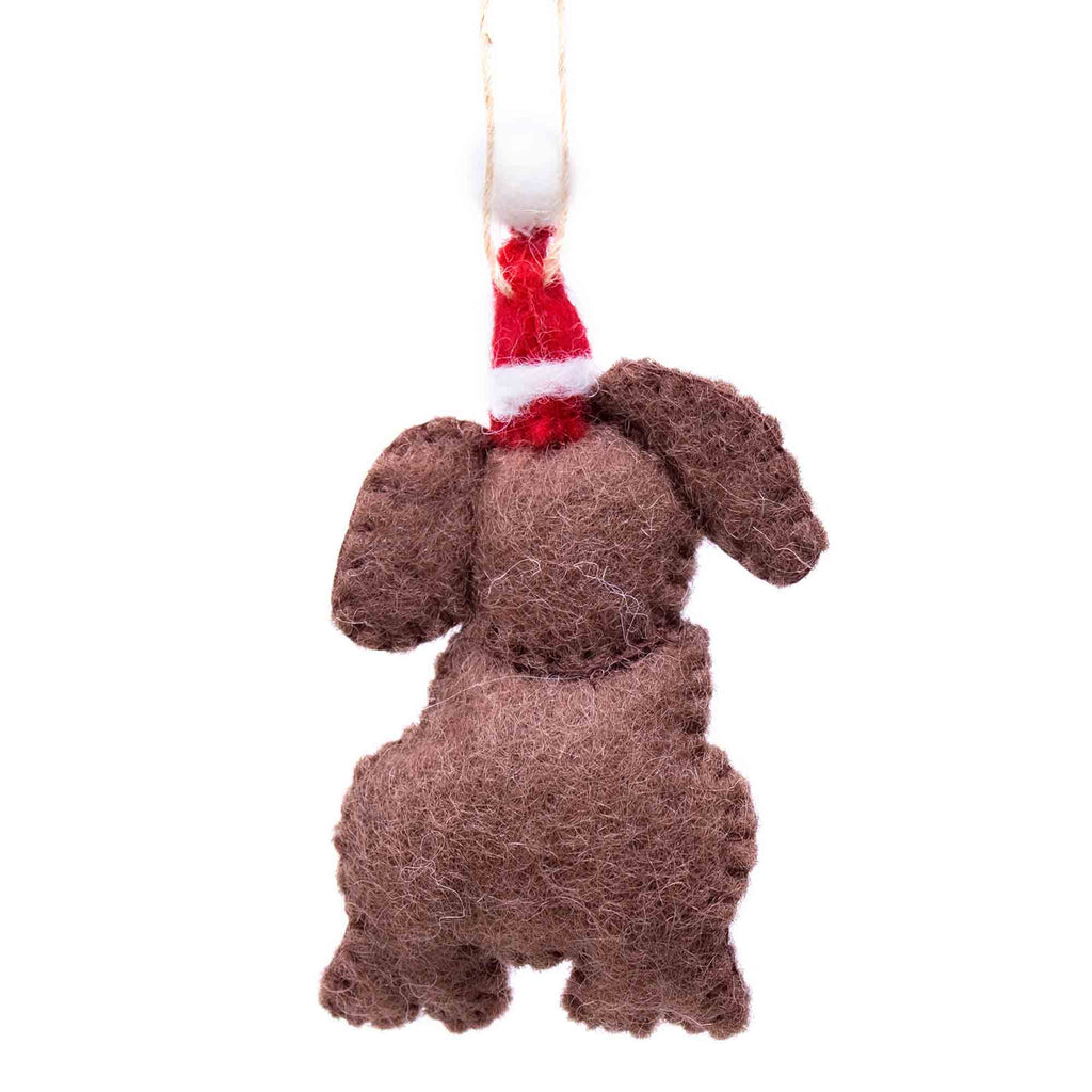 Chocolate Labrador Felt Ornament