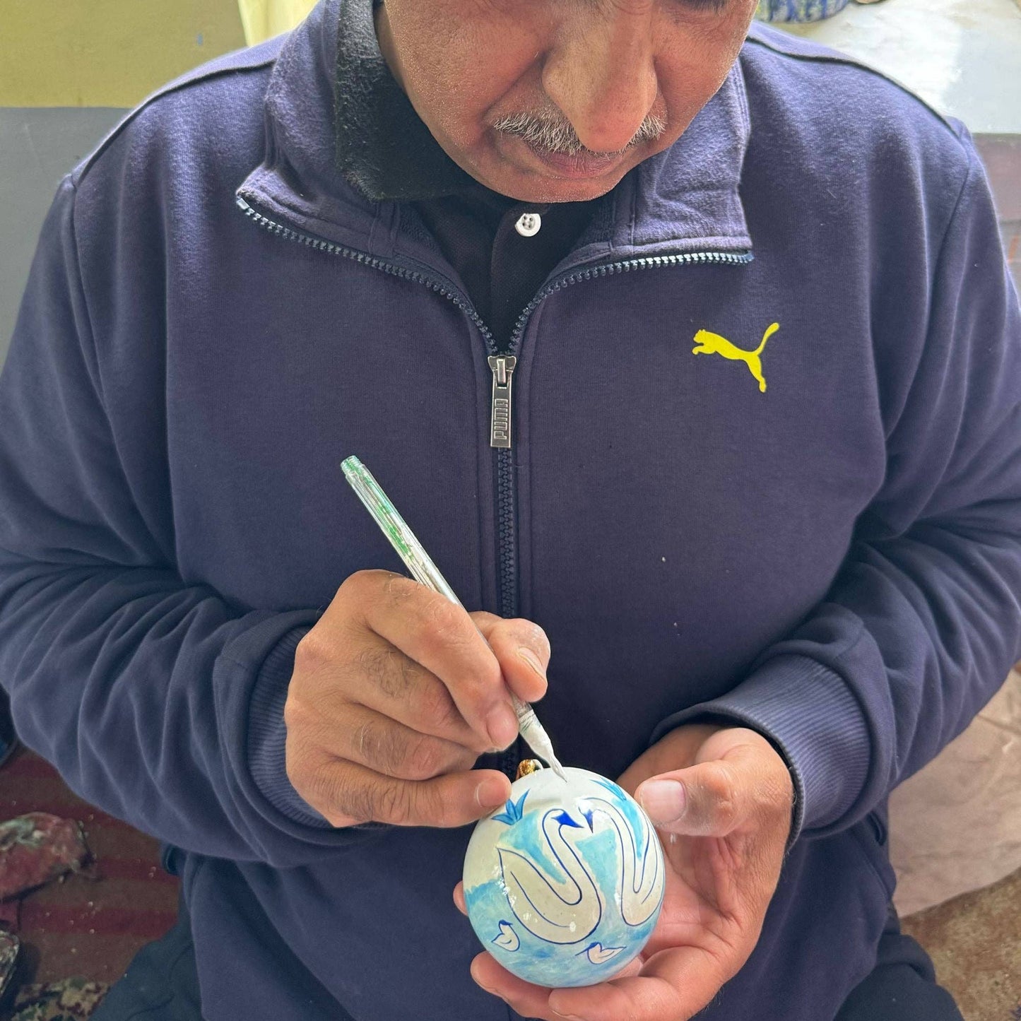 Swan Hand Painted Ornament
