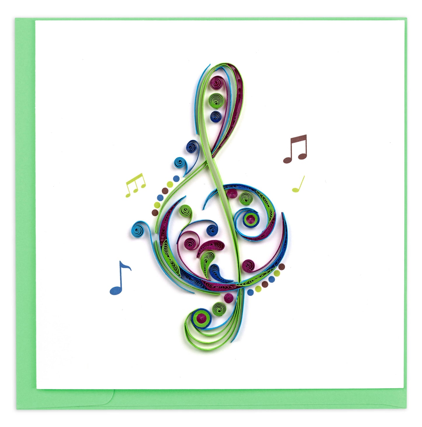 Quilled Greeting Card, "Treble Clef"