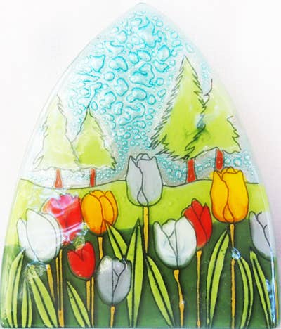 Glass Night Light - Tulip