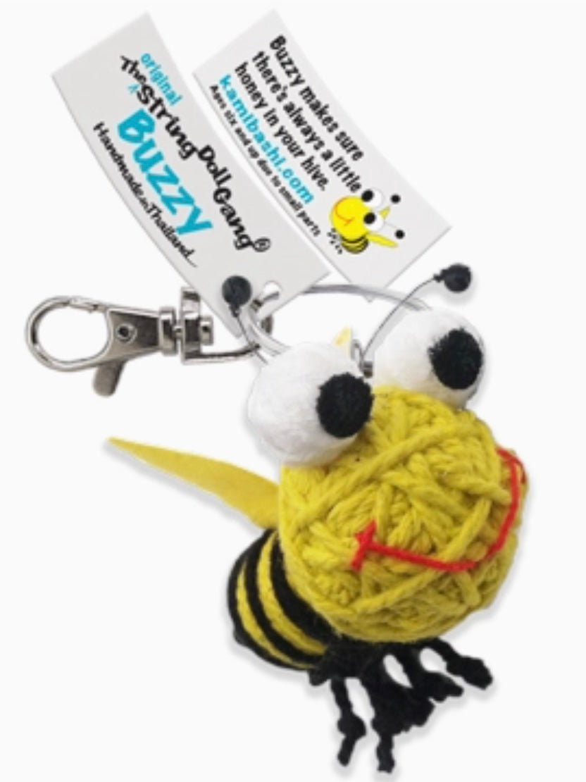 Keychain String Doll, "Buzzy the Bee"