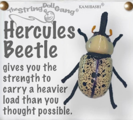 Keychain String Doll, "Hercules Beetle"