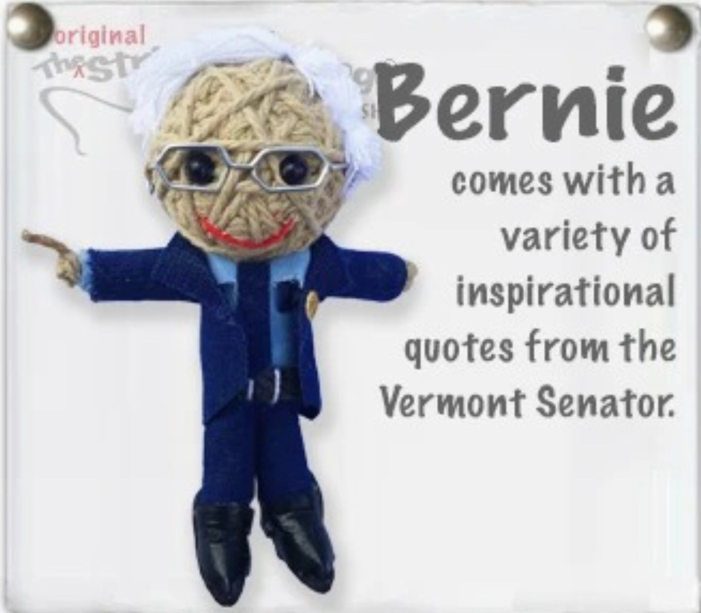 Keychain String Doll, "Bernie"