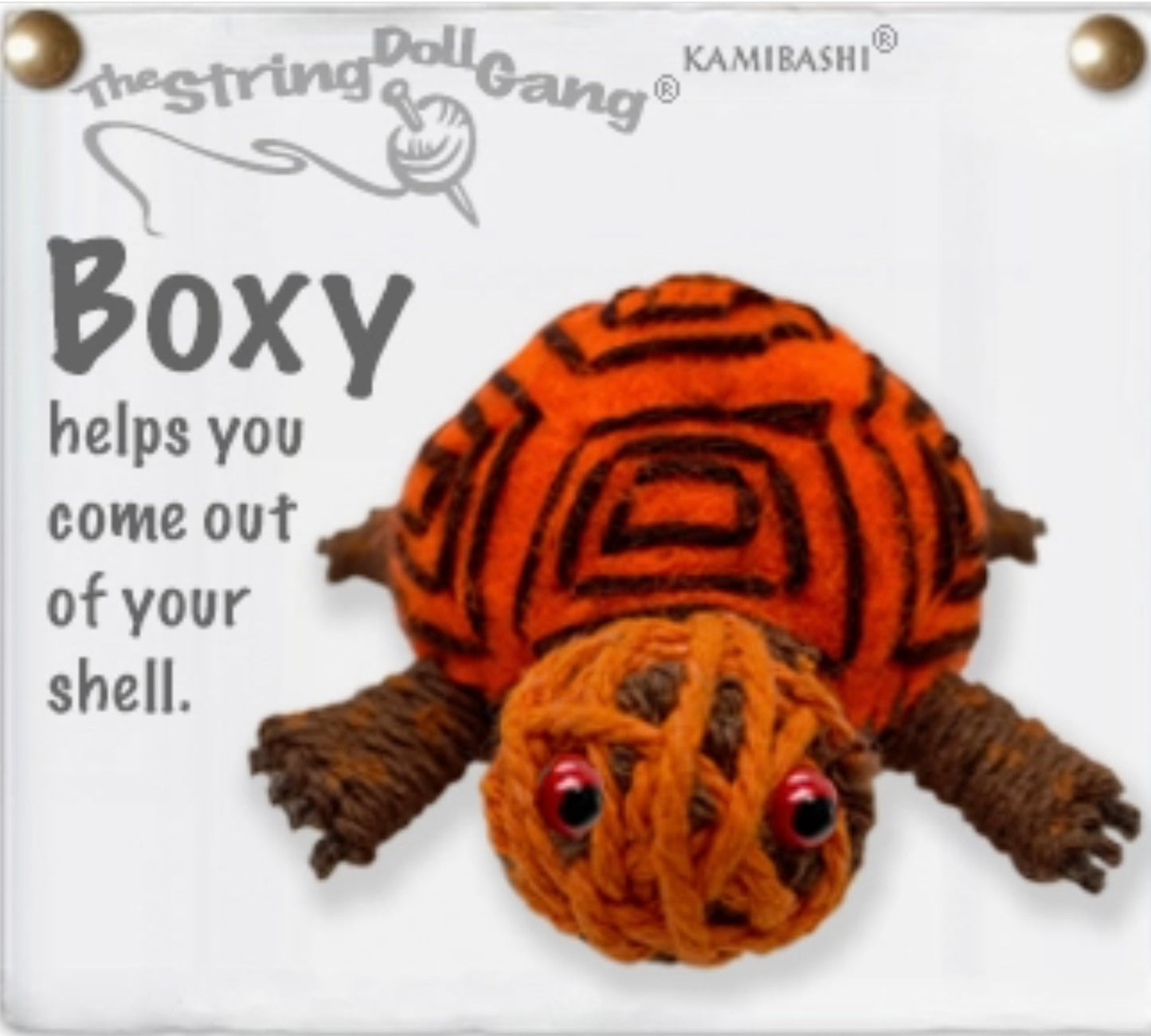 Keychain String Doll, "Boxy the Box Turtle"