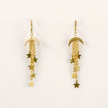 Earrings, Moon and Star Dangle