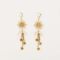 Earrings, Sun and Moon Dangle