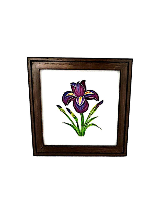 Dark Red Oak Frame - 6" x 6"
