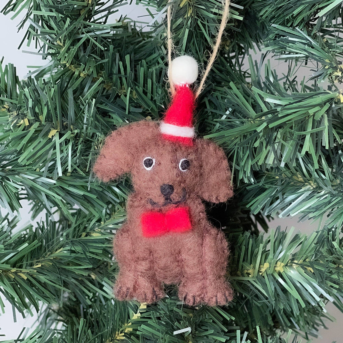 Chocolate Labrador Felt Ornament