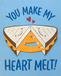 Recycled Paper Cards, "Grilled Cheese Love"