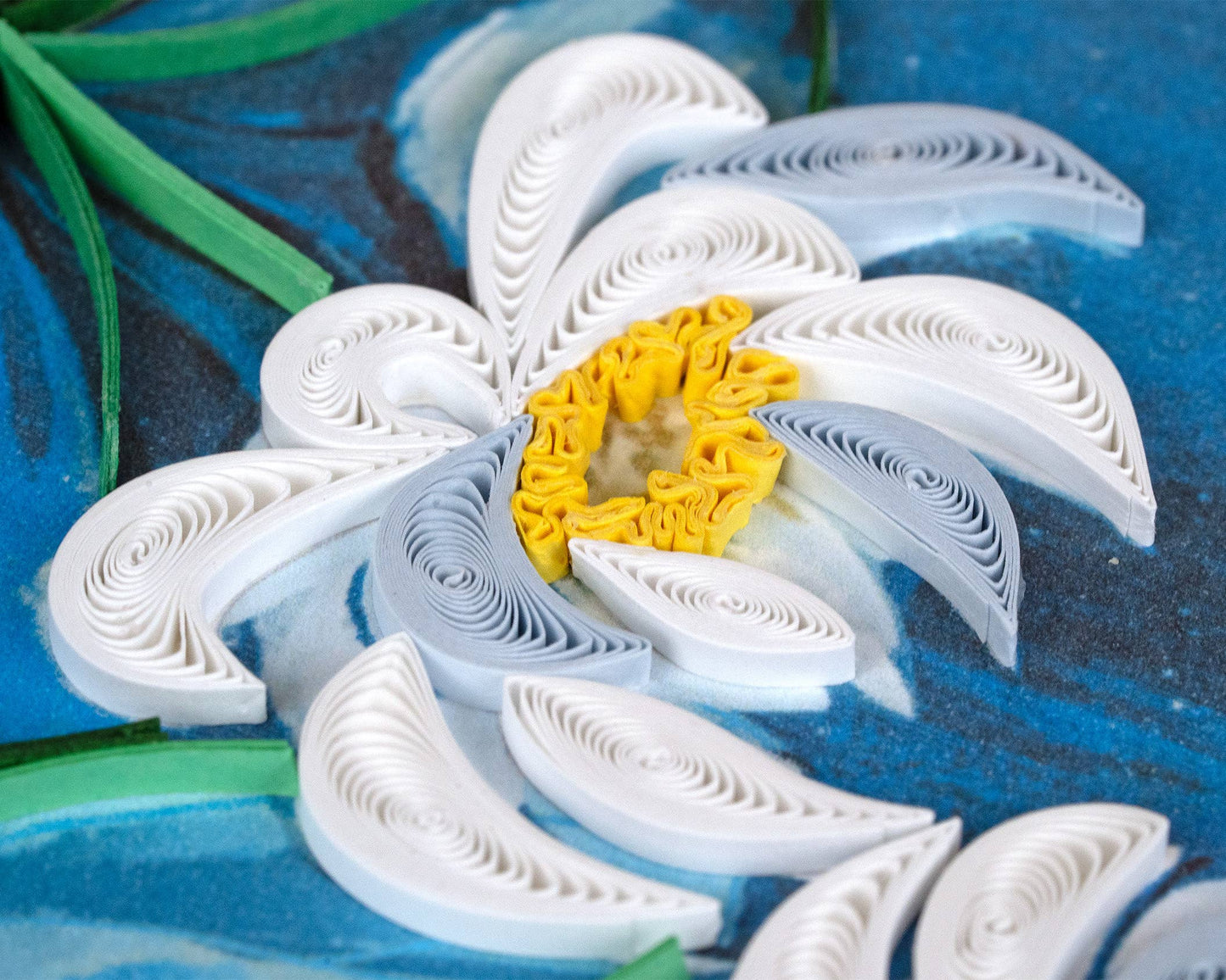 Quilled Greeting Card, "Lotus Pond"