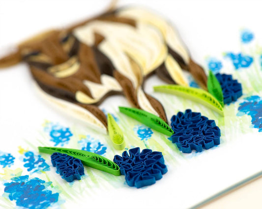 Quilled Greeting Card, "Texas Longhorn"