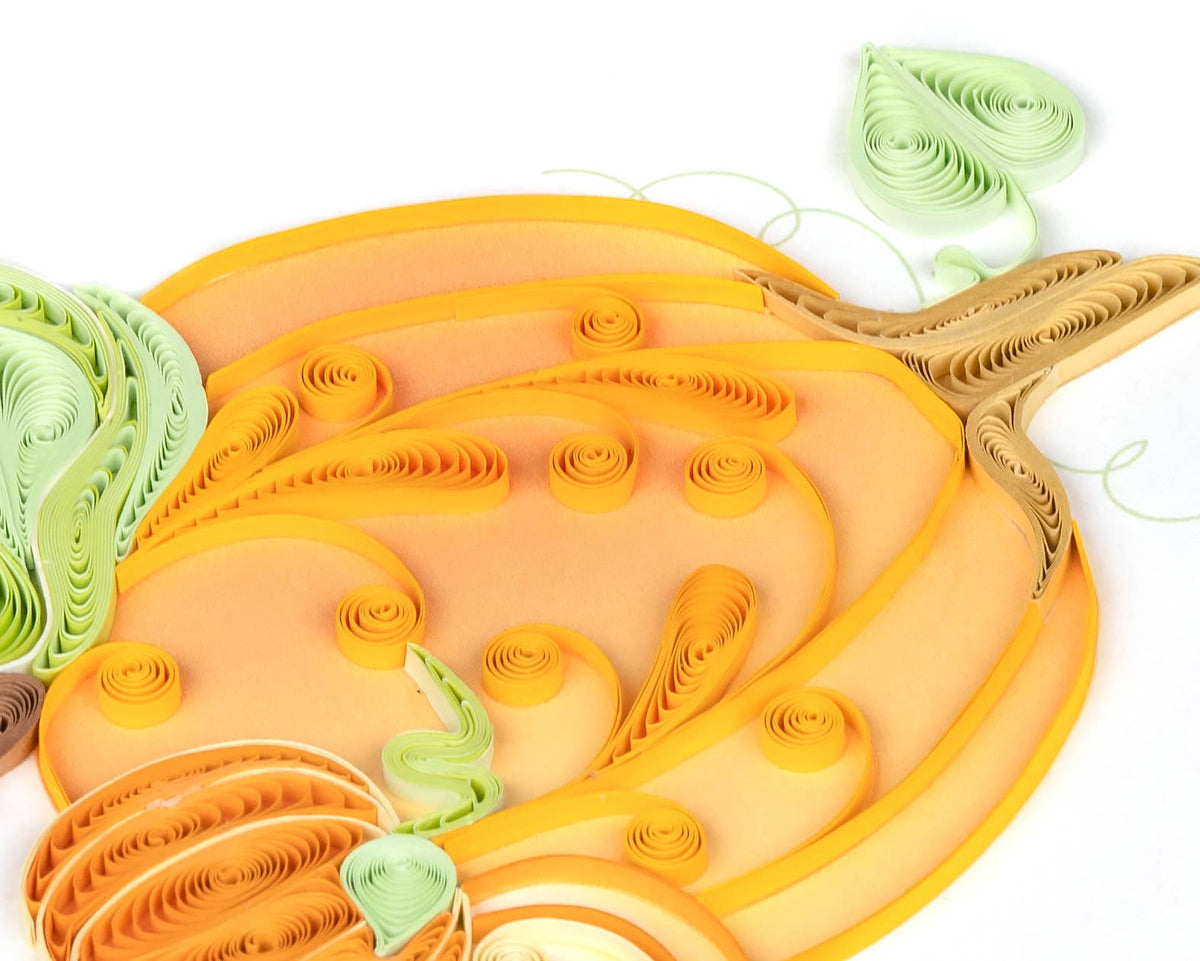 Quilled Greeting Card, "Assorted Pumpkins"