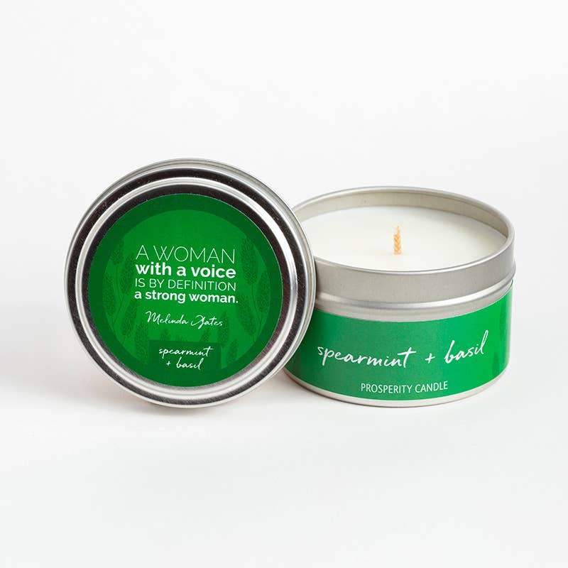Quote Tin Candle, 4 oz, "Year of Inspiration"