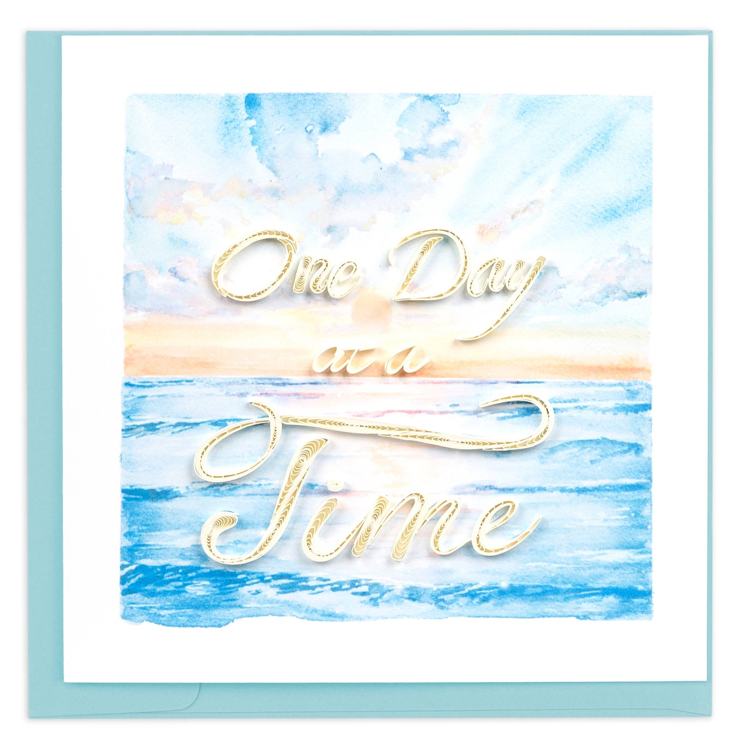 Quilled Greeting Card, "One Day at a Time"