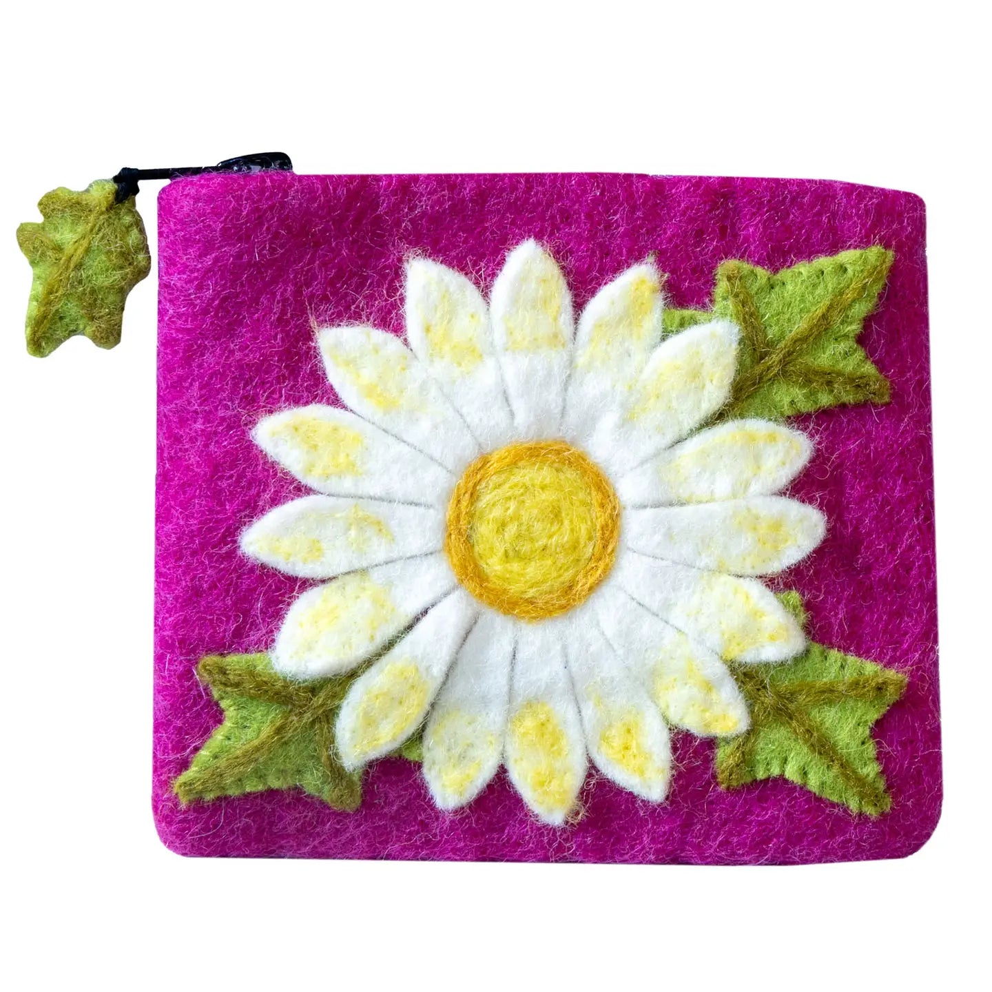 Big Daisy Felt Coin Purse