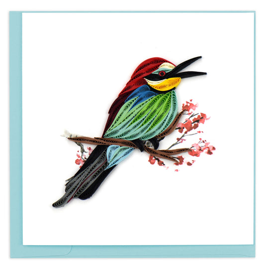 Quilled Greeting Card, "Bee-eater"