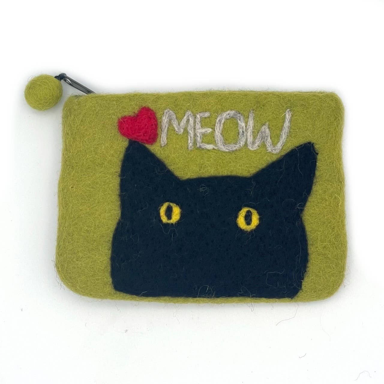 "Cat's Meow" Felt Coin Purse