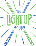 Recycled Paper Cards, "Light Up My Life"