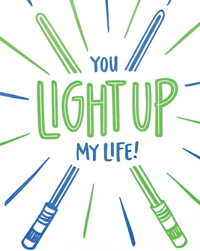 Recycled Paper Cards, "Light Up My Life"