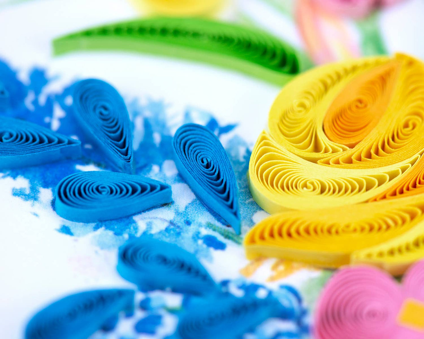 Quilled Greeting Card, "Spring Cornucopia"