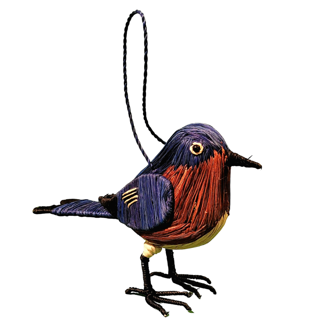 Bluebird Woven Ornament