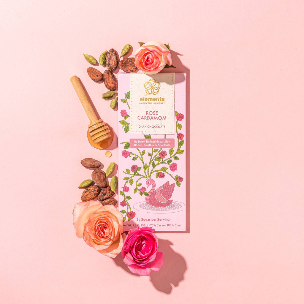 Rose Cardamom 70% Dark Chocolate Bar