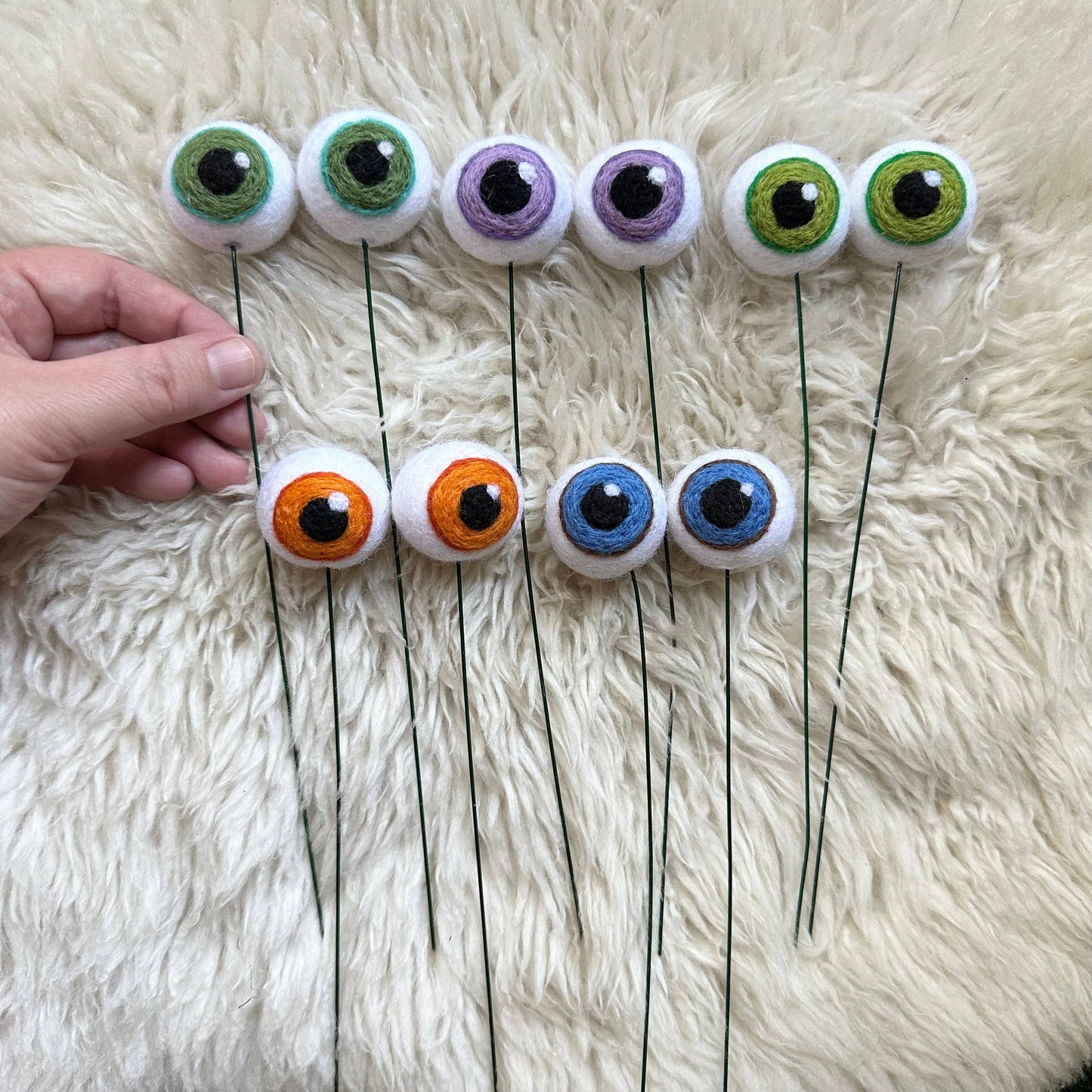 Felted Plant Eyeballs