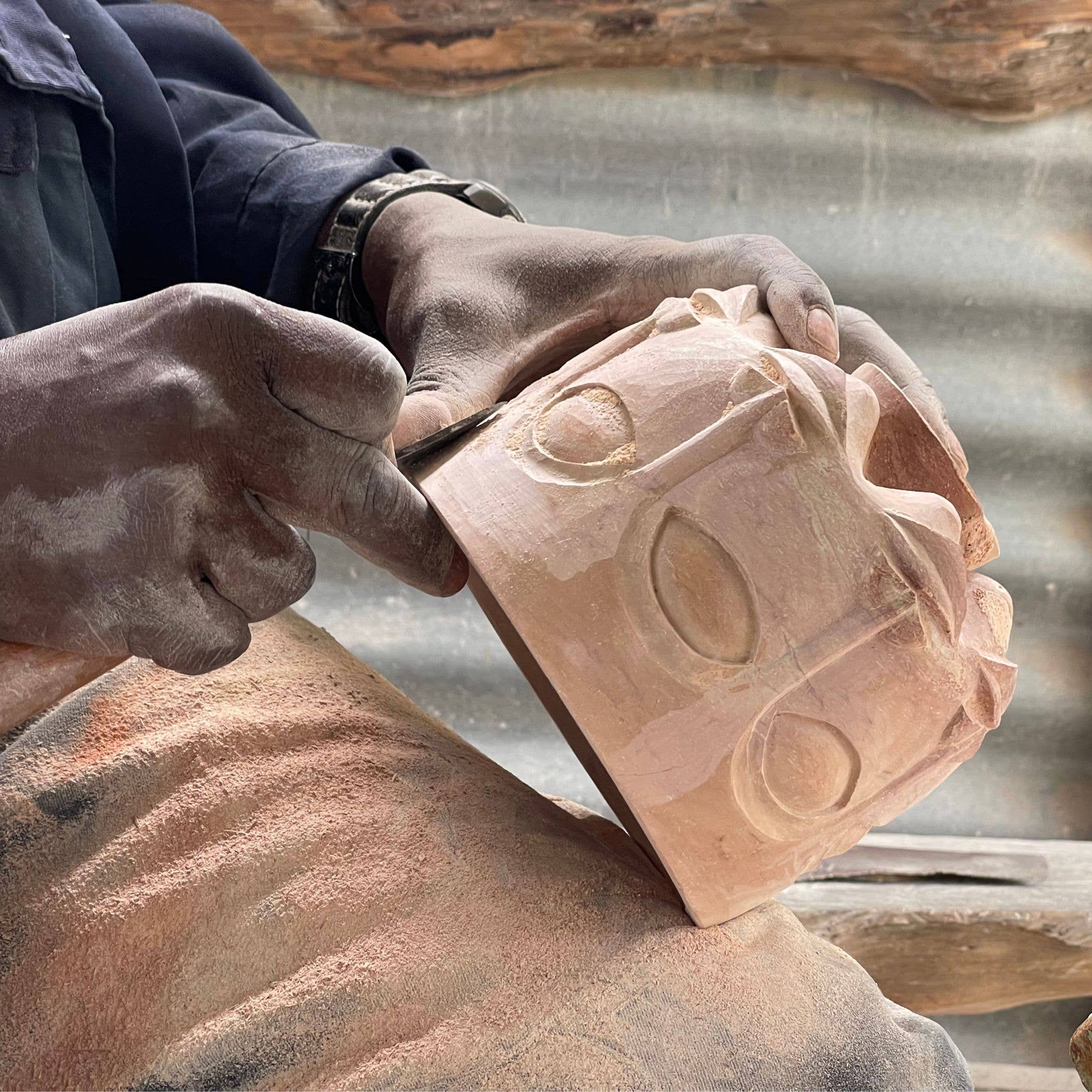 Kenyan Soapstone Nativity, 9 pieces
