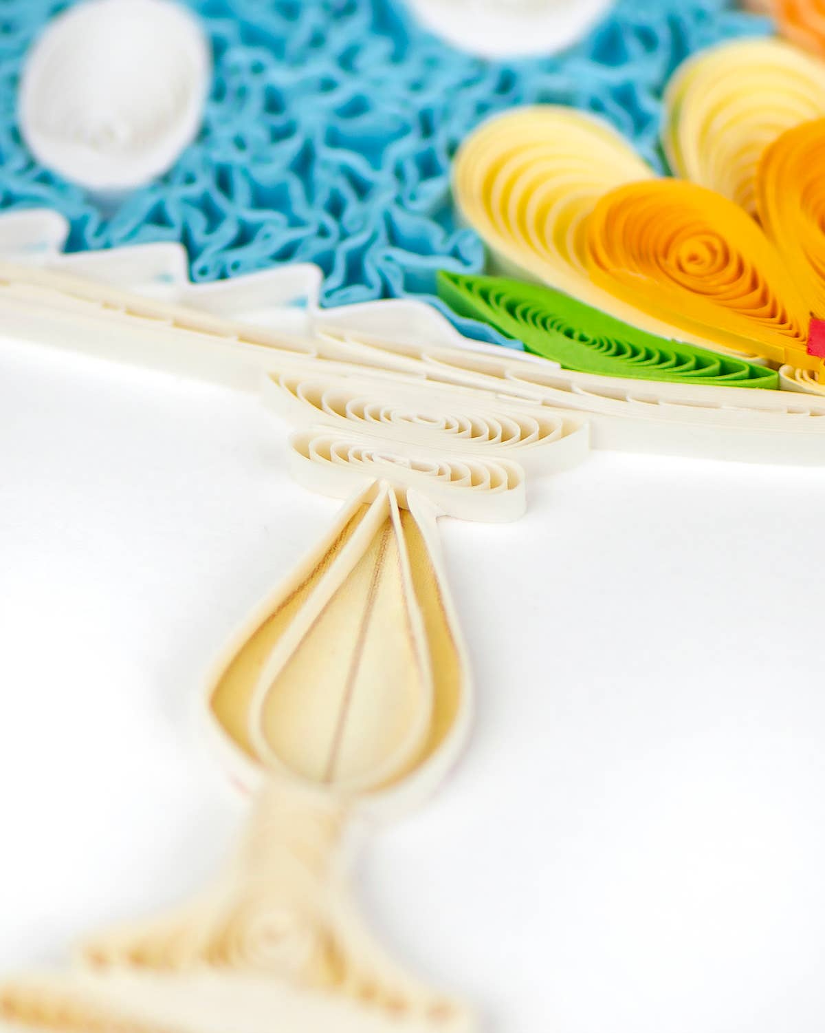 Quilled Greeting Card, "Whimsical Birthday Cake"