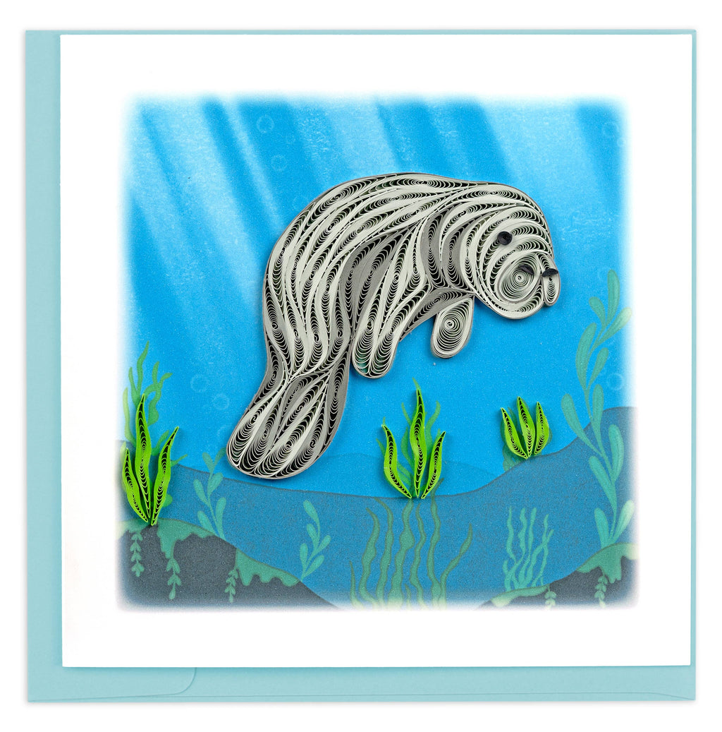 Quilled Greeting Card, "Manatee"