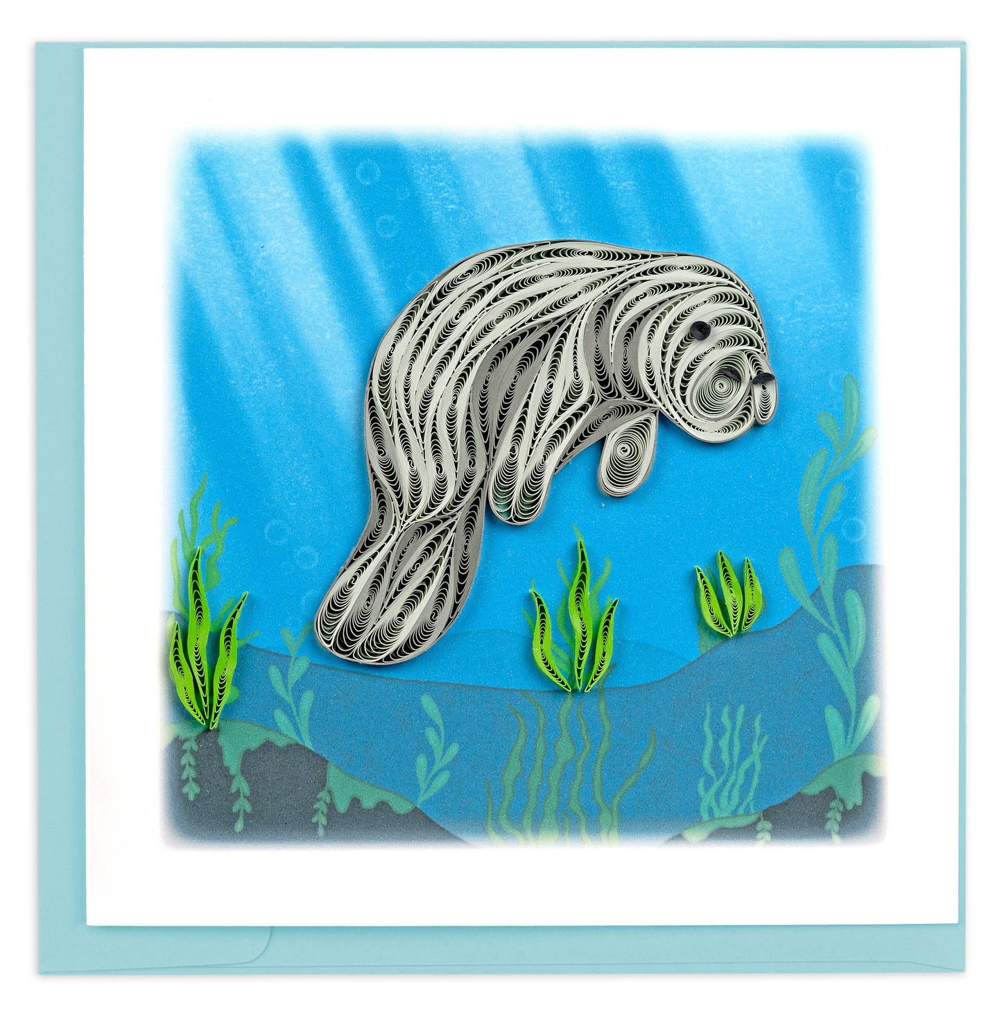 Quilled Greeting Card, "Manatee"