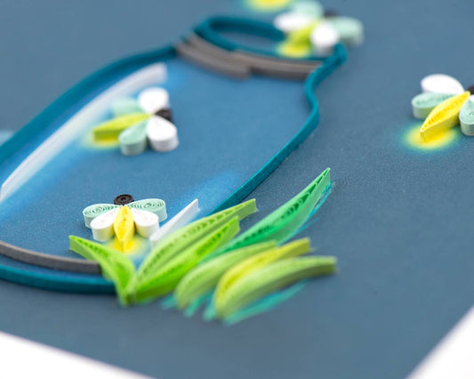 Quilled Greeting Card, "Fireflies"