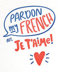 Recycled Paper Cards, "Pardon My French"
