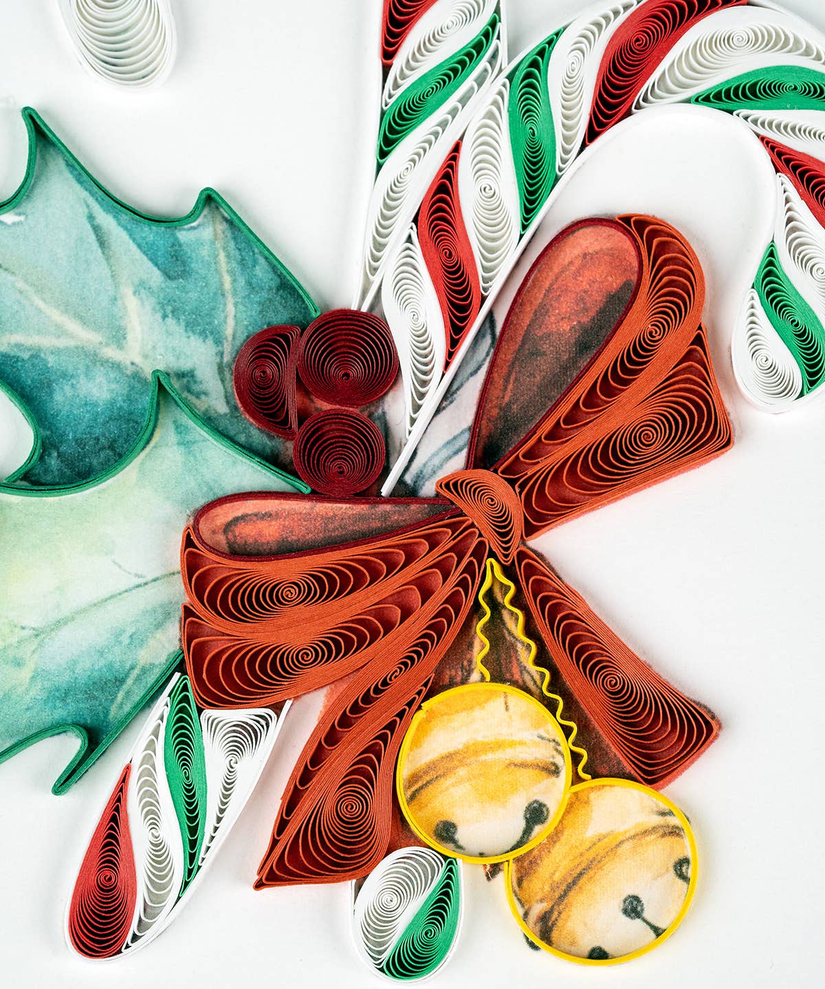 Quilled Greeting Card, "Candy Canes"
