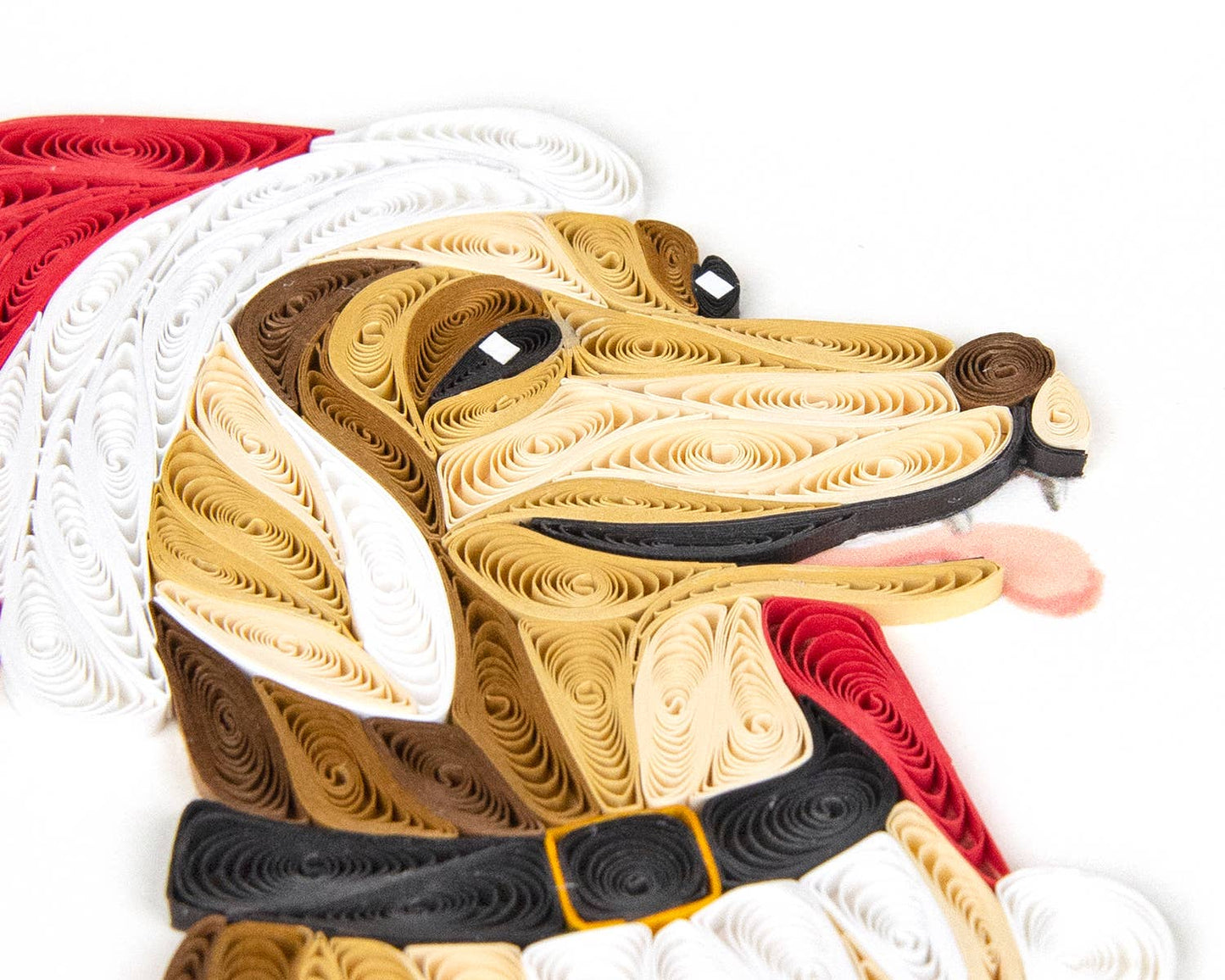 Quilled Greeting Card, "Holiday Dog"