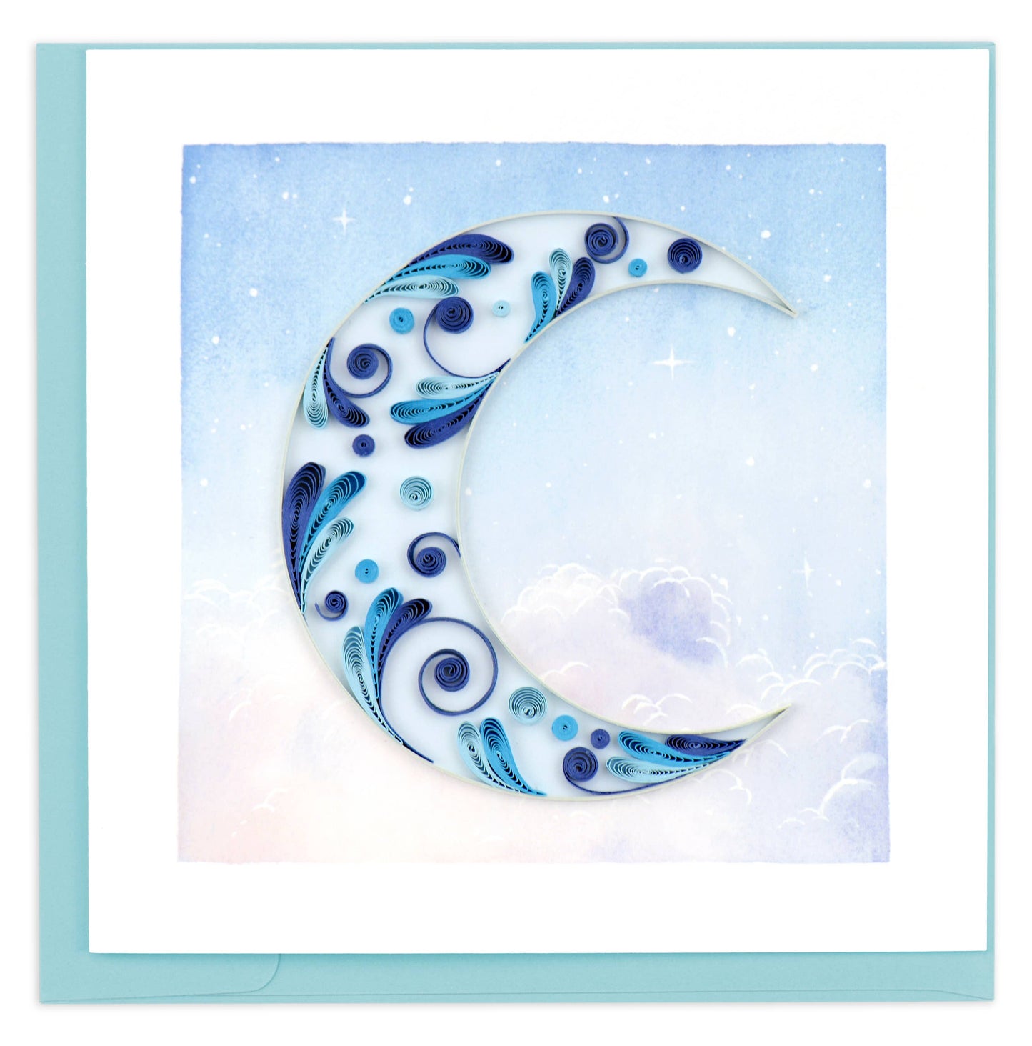 Quilled Greeting Card, "Crescent Moon"
