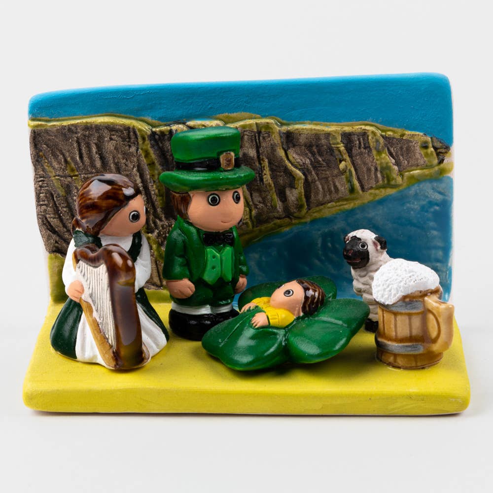 Ceramic Nativity - Ireland Scene