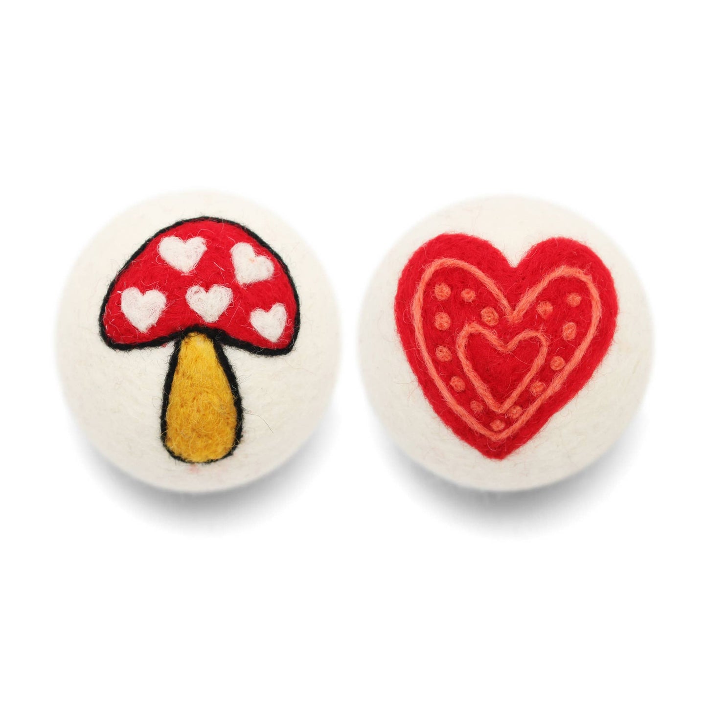 Eco Wool Dryer Balls, "Hearts"